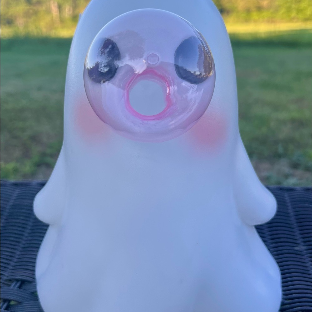 Viral Dollar General TikTok Halloween Ghost Blowing Pink Bubble Eyes Open